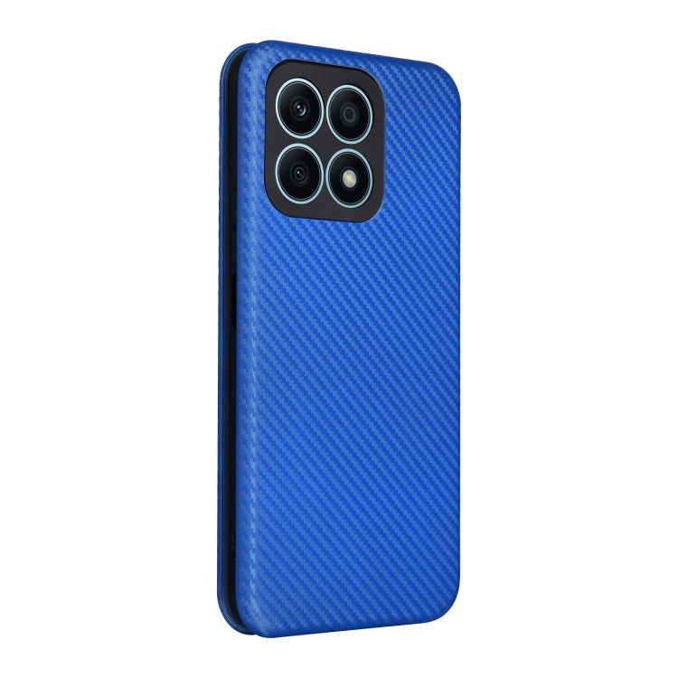 For Honor X8a Carbon Fiber Texture Flip Leather Phone Case