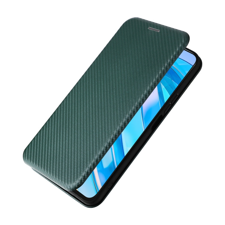 For Honor X8a Carbon Fiber Texture Flip Leather Phone Case