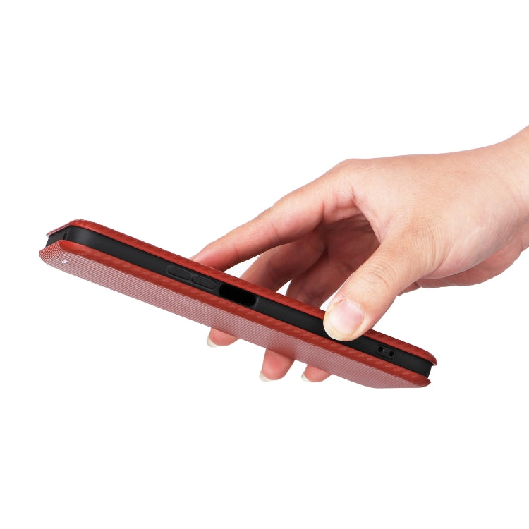 For Honor X8a Carbon Fiber Texture Flip Leather Phone Case