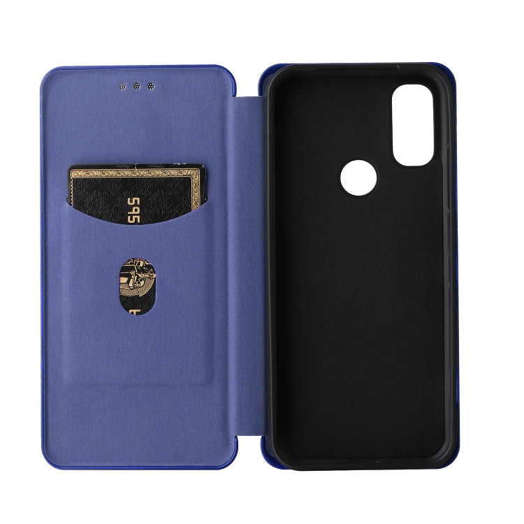 For Kyocera Android One S10 Carbon Fiber Texture Flip Leather Phone Case