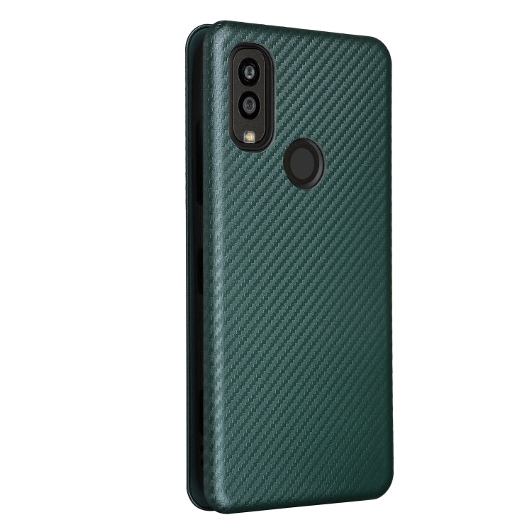 For Kyocera Android One S10 Carbon Fiber Texture Flip Leather Phone Case