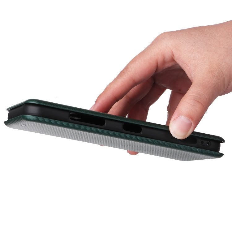 For Kyocera Android One S10 Carbon Fiber Texture Flip Leather Phone Case