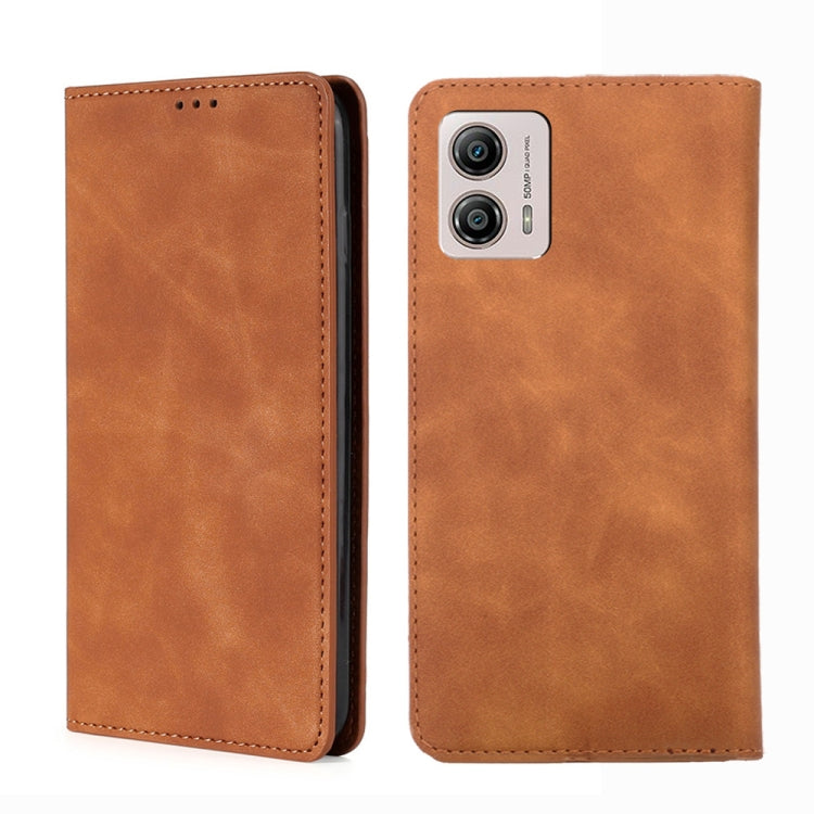 For Motorola Moto G53 5G/G13 4G/G23 4G Skin Feel Magnetic Horizontal Flip Leather Phone Case