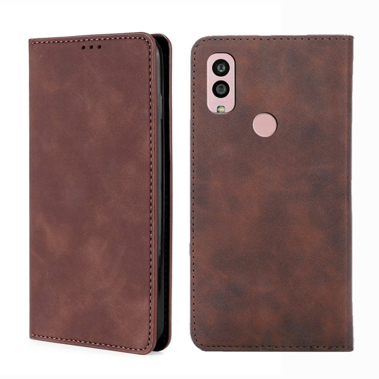 For Kyocera Android One S10 Skin Feel Magnetic Horizontal Flip Leather Phone Case