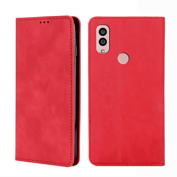 For Kyocera Android One S10 Skin Feel Magnetic Horizontal Flip Leather Phone Case