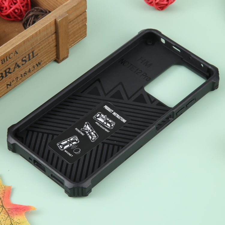 For Xiaomi Redmi Note 12 Pro 5G Shockproof TPU + PC Magnetic Phone Case with Holder