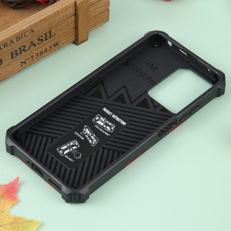 For Xiaomi Redmi Note 12 Pro 5G Shockproof TPU + PC Magnetic Phone Case with Holder
