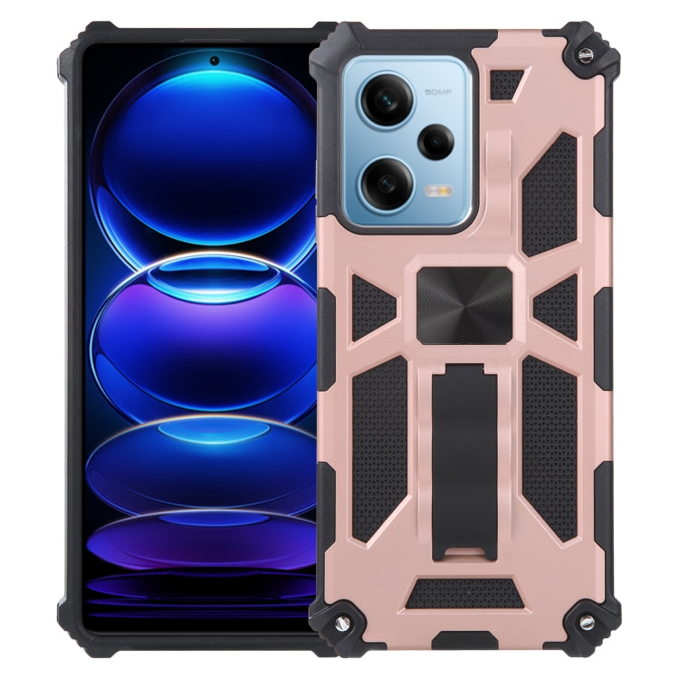 For Xiaomi Redmi Note 12 Pro 5G Shockproof TPU + PC Magnetic Phone Case with Holder