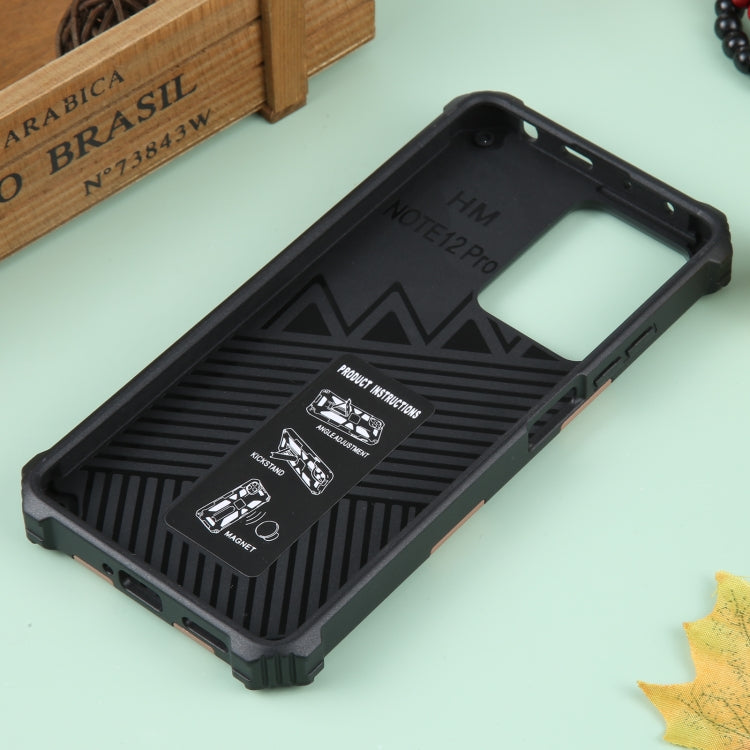 For Xiaomi Redmi Note 12 Pro 5G Shockproof TPU + PC Magnetic Phone Case with Holder