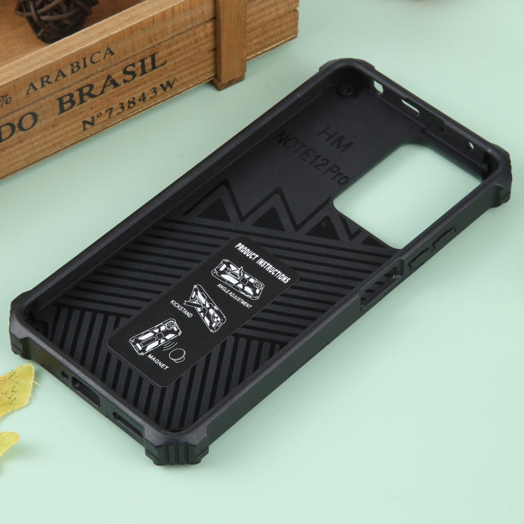 For Xiaomi Redmi Note 12 Pro 5G Shockproof TPU + PC Magnetic Phone Case with Holder