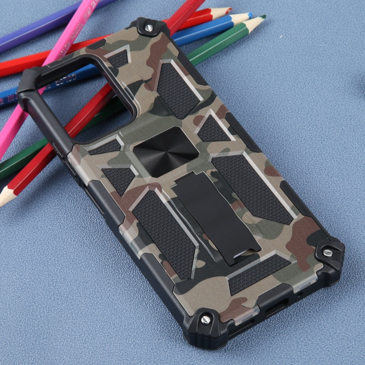 For Xiaomi Redmi Note 12 Camouflage Armor Kickstand TPU + PC Magnetic Phone Case
