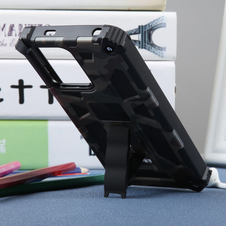 For Xiaomi Redmi Note 12 Camouflage Armor Kickstand TPU + PC Magnetic Phone Case