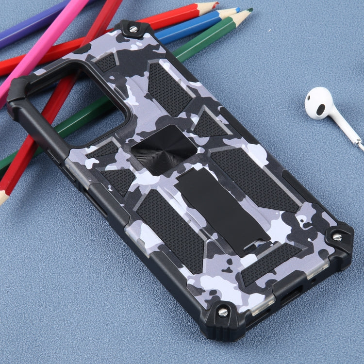 For Xiaomi Redmi Note 12 Camouflage Armor Kickstand TPU + PC Magnetic Phone Case
