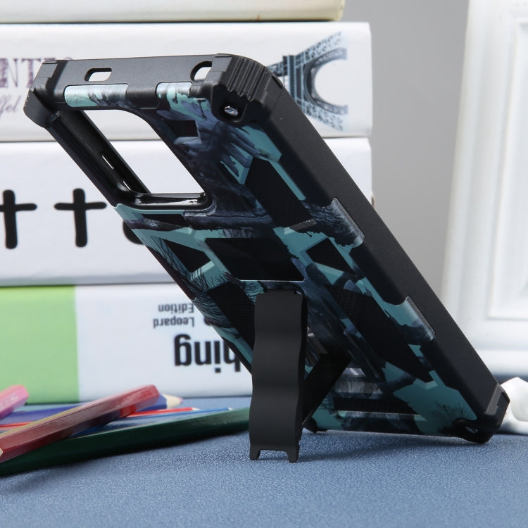 For Xiaomi Redmi Note 12 Camouflage Armor Kickstand TPU + PC Magnetic Phone Case