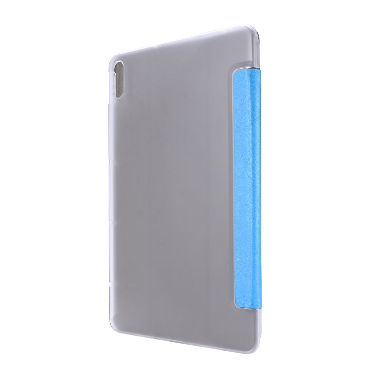 For Huawei Matepad 10.4 TPU Silk Texture Three-fold Horizontal Flip Leather Case with Holder