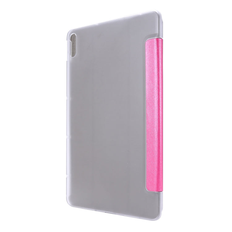 For Huawei Matepad 10.4 TPU Silk Texture Three-fold Horizontal Flip Leather Case with Holder