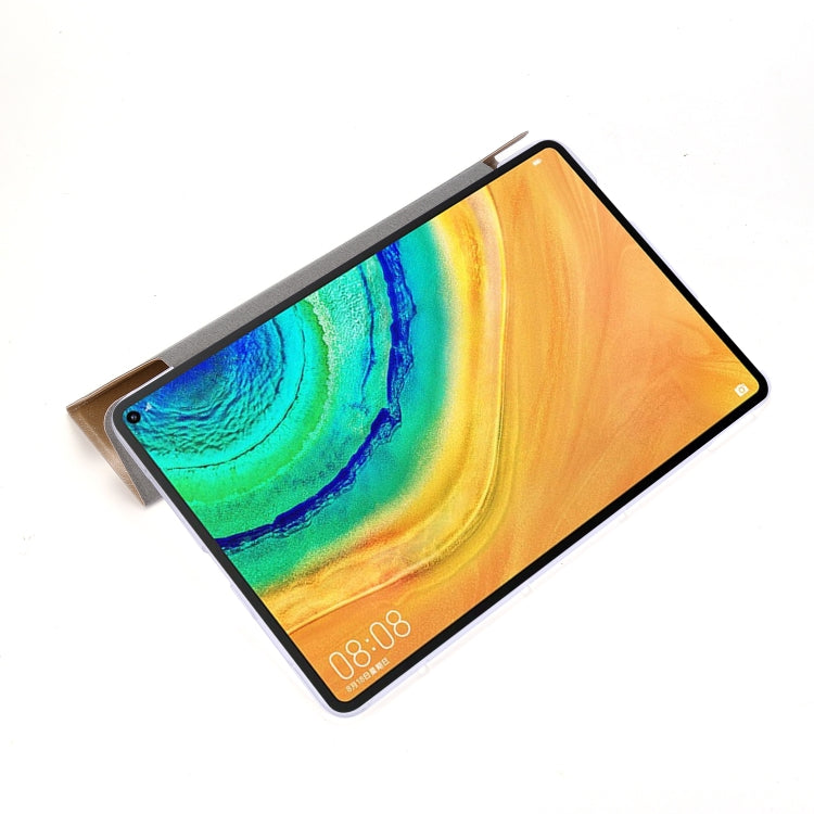 For Huawei Matepad 10.4 TPU Silk Texture Three-fold Horizontal Flip Leather Case with Holder