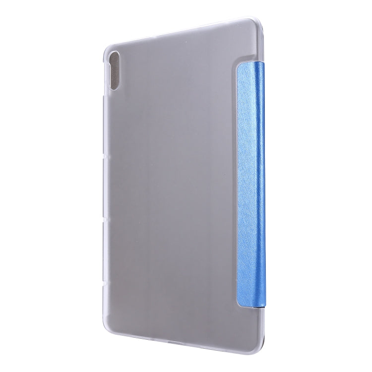 For Huawei Matepad 10.4 TPU Silk Texture Three-fold Horizontal Flip Leather Case with Holder
