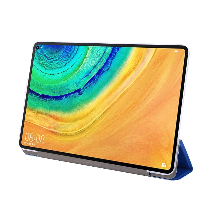 For Huawei Matepad 10.4 TPU Silk Texture Three-fold Horizontal Flip Leather Case with Holder