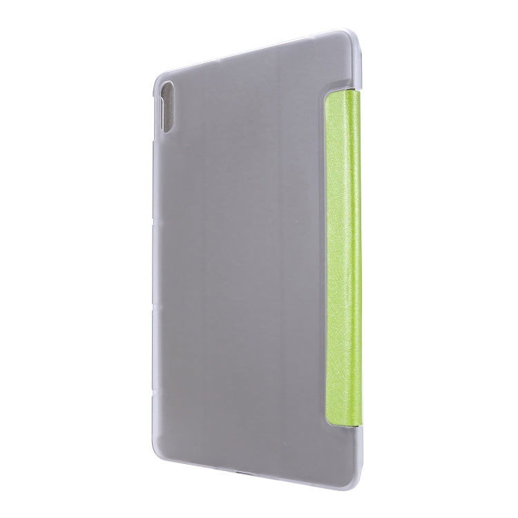 For Huawei Matepad 10.4 TPU Silk Texture Three-fold Horizontal Flip Leather Case with Holder