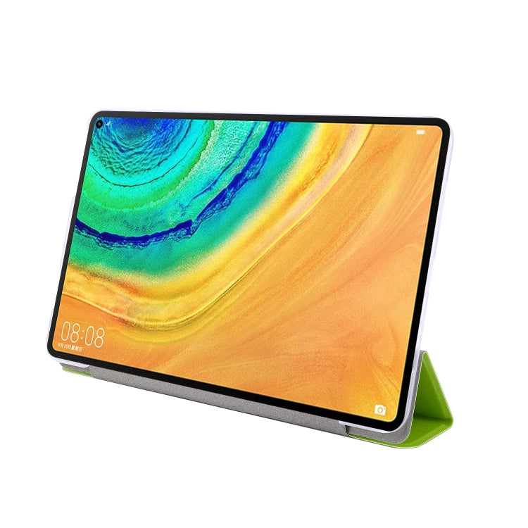 For Huawei Matepad 10.4 TPU Silk Texture Three-fold Horizontal Flip Leather Case with Holder