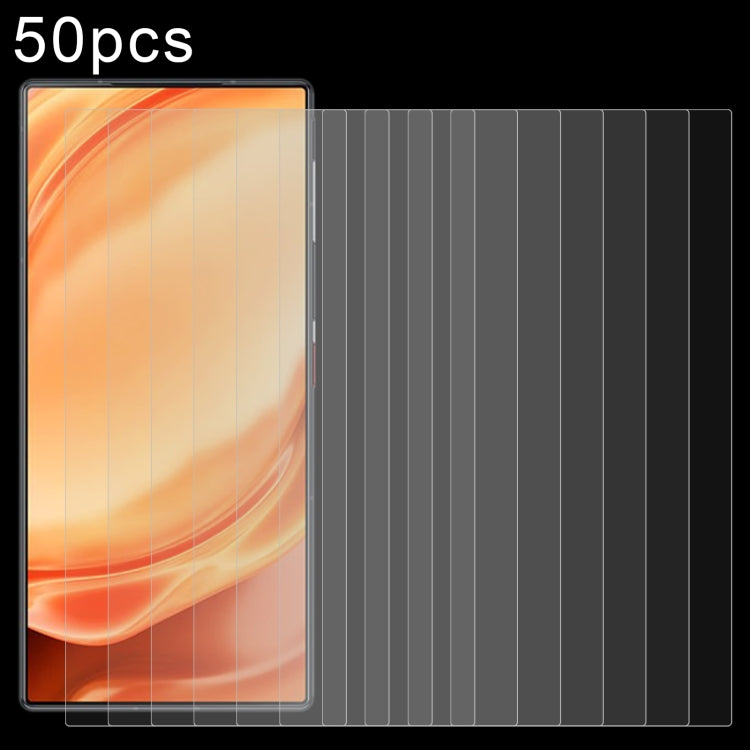 For ZTE nubia Z50 Ultra 50pcs 0.26mm 9H 2.5D Tempered Glass Film