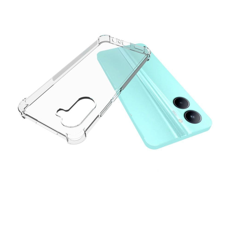 For Realme C33 Shockproof Non-slip Thickening TPU Phone Case(Transparent)
