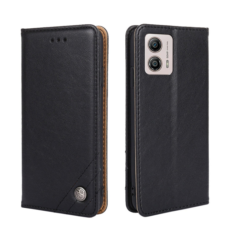 For Motorola Moto G53 5G/G13 4G/G23 4G Non-Magnetic Retro Texture Flip Leather Phone Case