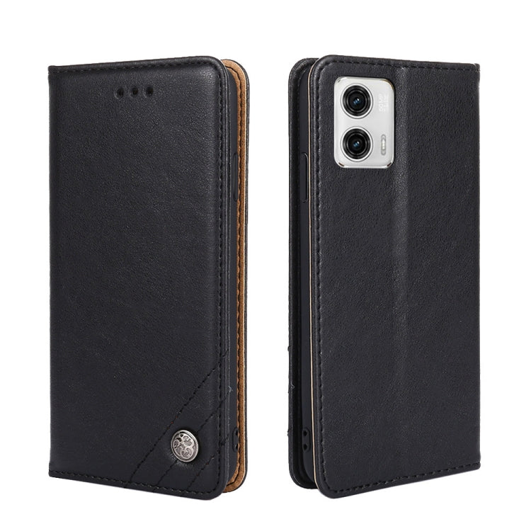 For Motorola Moto G73 5G Non-Magnetic Retro Texture Flip Leather Phone Case