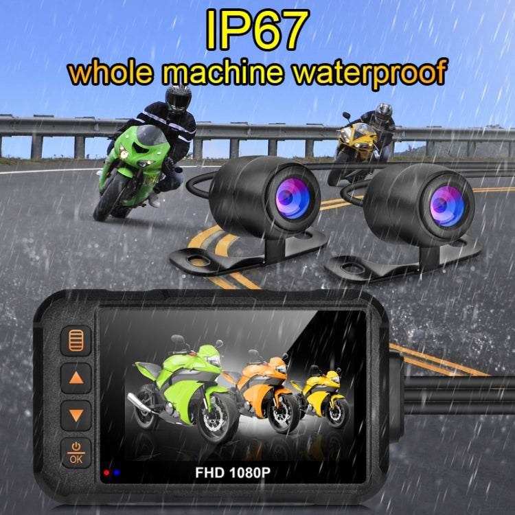 SE60 3.0 inch 1080P Waterproof HD Motorcycle DVR, Support TF Card / Cycling Video / Parking Monitoring