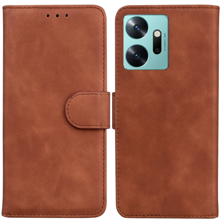 For Infinix Zero 20 / X6821 Skin Feel Pure Color Flip Leather Phone Case