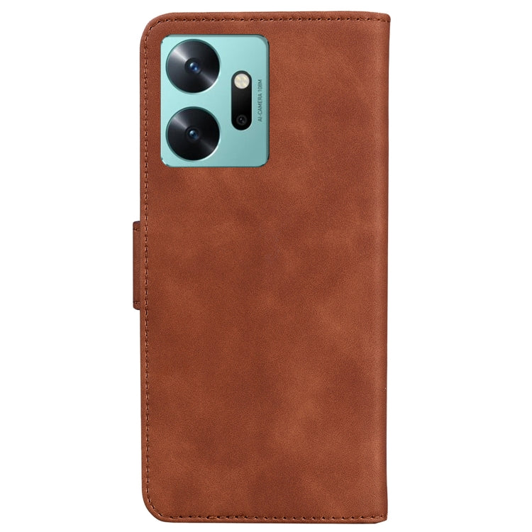 For Infinix Zero 20 / X6821 Skin Feel Pure Color Flip Leather Phone Case