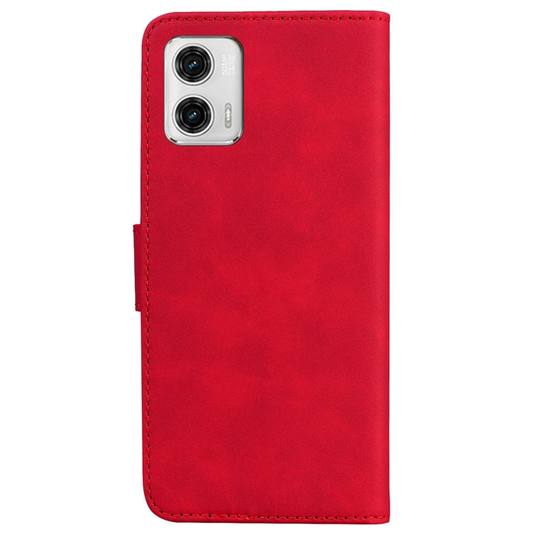 For Motorola Moto G73 Skin Feel Pure Color Flip Leather Phone Case