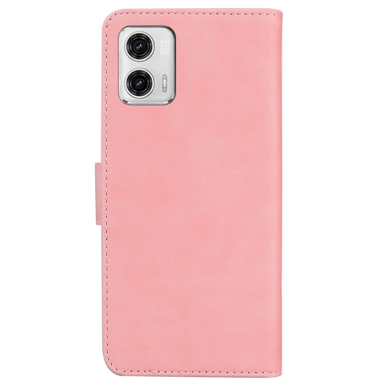 For Motorola Moto G73 Skin Feel Pure Color Flip Leather Phone Case