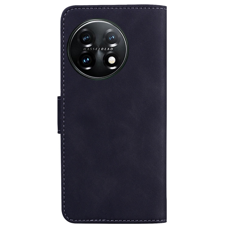 For OnePlus 11 Skin Feel Pure Color Flip Leather Phone Case
