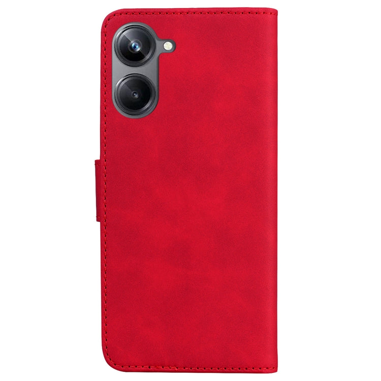 For Realme 10 Pro 5G Skin Feel Pure Color Flip Leather Phone Case