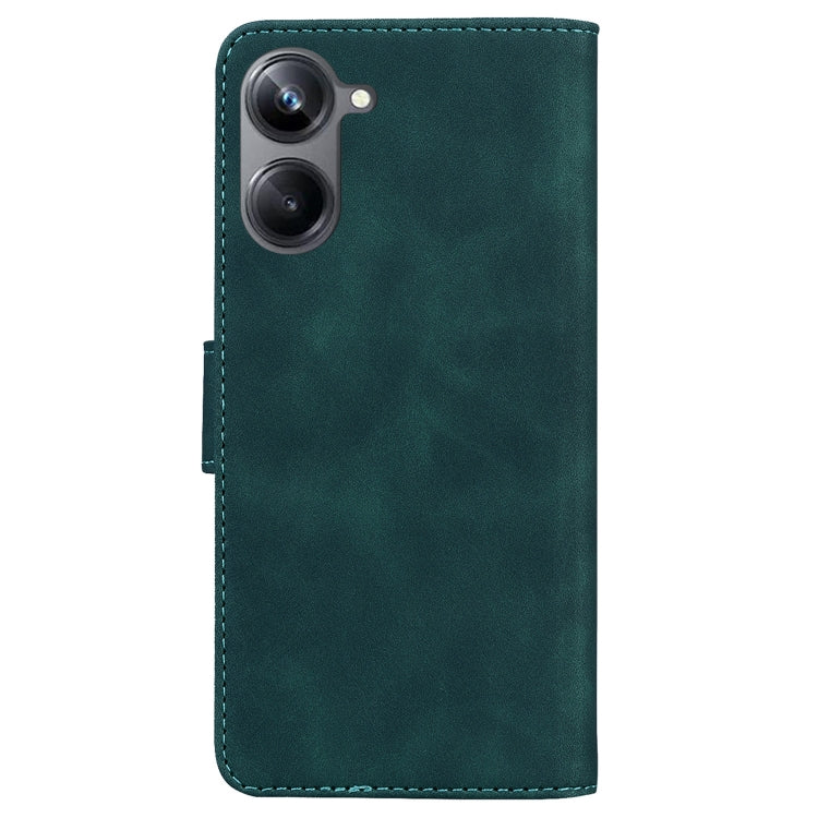 For Realme 10 Pro 5G Skin Feel Pure Color Flip Leather Phone Case