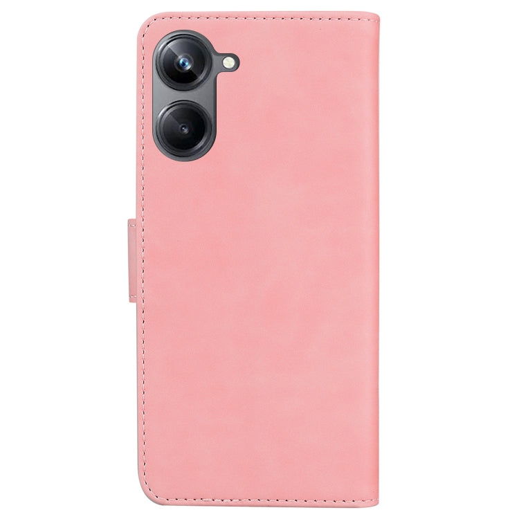 For Realme 10 Pro 5G Skin Feel Pure Color Flip Leather Phone Case