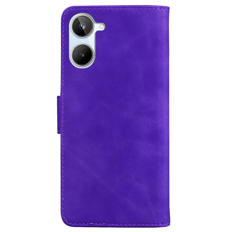 For Realme 10 4G Skin Feel Pure Color Flip Leather Phone Case