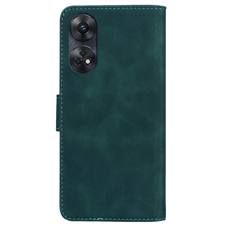 For OPPO Reno8 T 4G Skin Feel Pure Color Flip Leather Phone Case