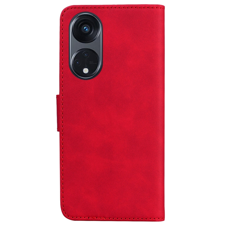For OPPO Reno8 T 5G / A1 Pro 5G Skin Feel Pure Color Flip Leather Phone Case