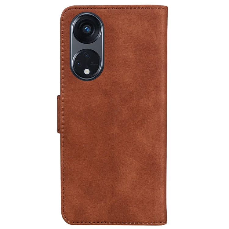 For OPPO Reno8 T 5G / A1 Pro 5G Skin Feel Pure Color Flip Leather Phone Case