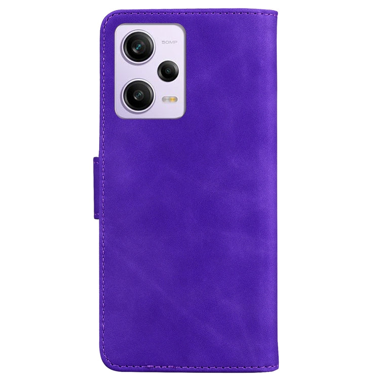 For Xiaomi Redmi Note 12 Pro 5G Skin Feel Pure Color Flip Leather Phone Case