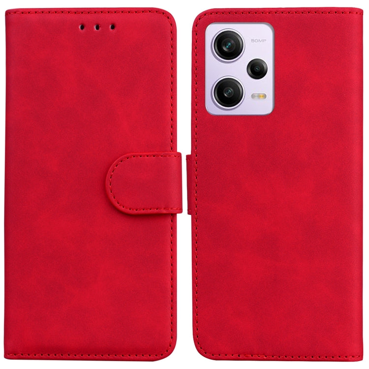 For Xiaomi Redmi Note 12 Pro 5G Skin Feel Pure Color Flip Leather Phone Case
