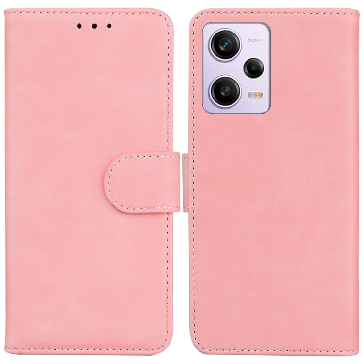 For Xiaomi Redmi Note 12 Pro 5G Skin Feel Pure Color Flip Leather Phone Case
