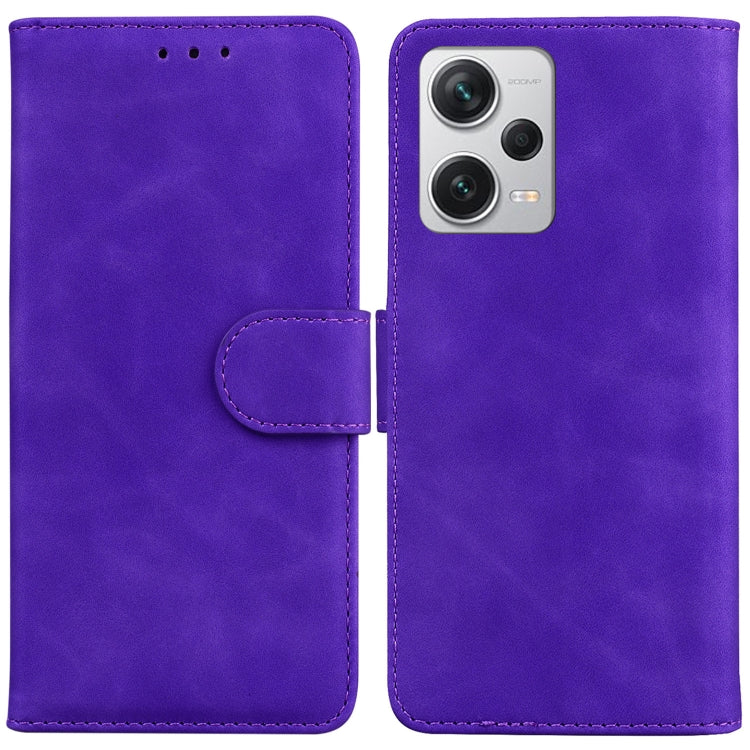 For Xiaomi Redmi Note 12 Pro+ Skin Feel Pure Color Flip Leather Phone Case