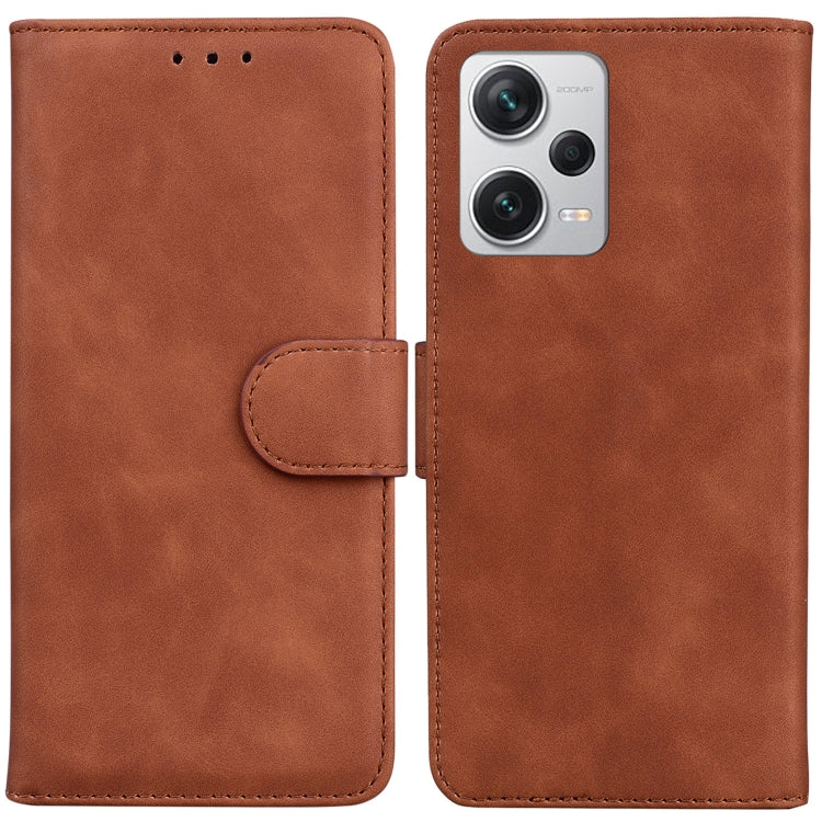 For Xiaomi Redmi Note 12 Pro+ Skin Feel Pure Color Flip Leather Phone Case
