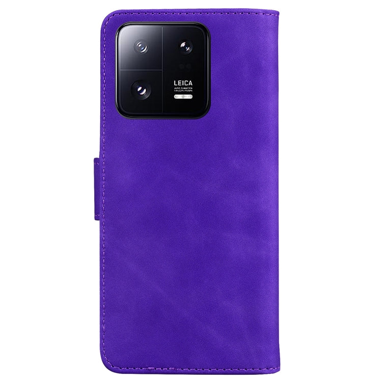 For Xiaomi 13 Pro 5G Skin Feel Pure Color Flip Leather Phone Case