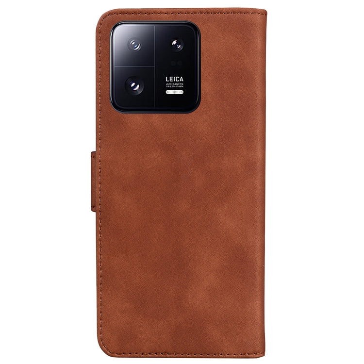 For Xiaomi 13 Pro 5G Skin Feel Pure Color Flip Leather Phone Case
