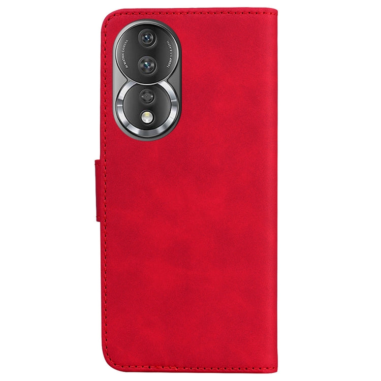 For Honor 80 Skin Feel Pure Color Flip Leather Phone Case